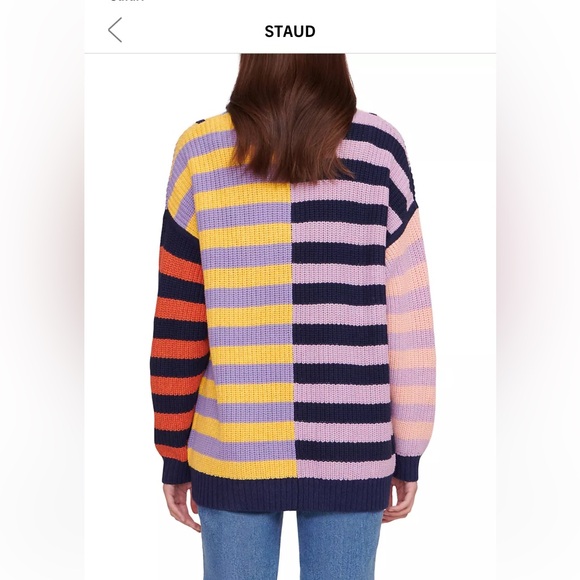 💜NWT STAUD striped Hampton sweater💜 - Picture 7 of 12